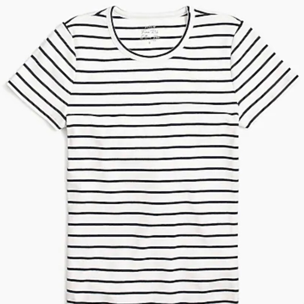 J. Crew Factory Striped fine-rib crewneck tee NWT